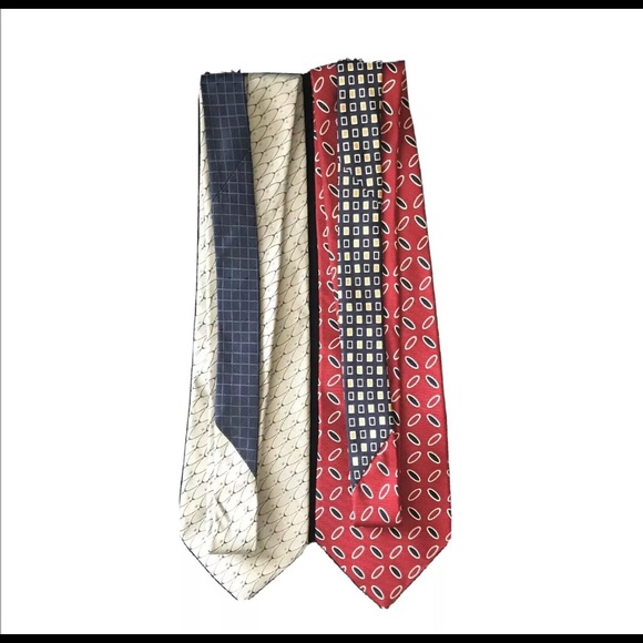 Tommy Hilfiger Men 2 Neck Ties Silk Navy Made USA - Picture 3 of 4